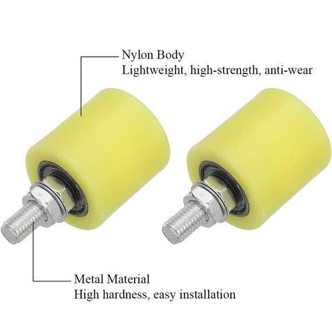4 Pack Slide Gate Guide Rollers For Sliding Doors Gate Roller Guides With Beefy Nylon Bodies and durable metal material