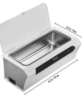 Top Shelf Mini Ultrasonic Cleaner Hella Crisp 500 ML Wash Bath view from above, showing stainless steel basin and control panel.