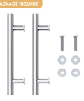 12 Inch Push Pull Barn Door Handle Set Built Tough Double Sided H Shape Sliding Door Hardware Heavy Duty Stainless Steel 304