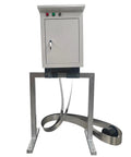 Intsuprm 60W Steel Belt Oil Skimmer With 6 Meter Stainless Strip for tramp oil removal, featuring steel frame and control panel.