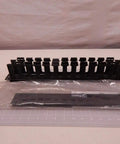 Horizontal Cable Manager 1U Black For Rack Mounts With Dual Hinged Cover And Flexible Fingers Easy Cable Access Without Removing