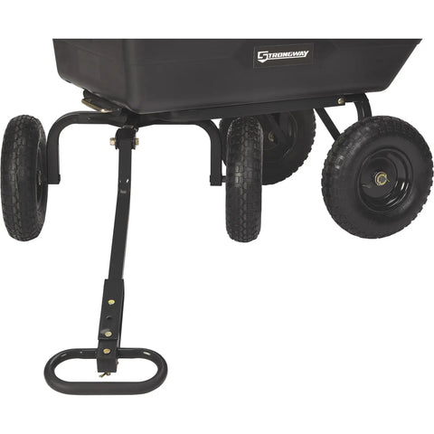 Professional Grade Heavy Duty Poly Garden Wagon 1200 Lb Capacity Quick Release Dump Bed Smooth Pivot Steering Versatile Yard Utility Cart For Lawns And Outdoor Work