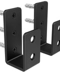 Beefy U Shaped Door Barricade Brackets For 2x4 Wood Reinforcement Industrial Grade Steel Security Brackets For Doors Gates Sheds Basements Black 3mm Heavy