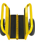 Heavy Duty Panel Dolly With 1000 Pound Capacity Rock Hard Steel Frame Smooth Rolling Ten Inch Rubber Tires top view showing folding design.