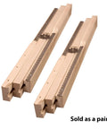Wooden Table Extension Set With 26 Inch Equalizer Slides For Pedestal Tables, pair with glides for easy installation.