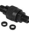Heavy Duty Hydraulic Quick Connect Coupler Set M14x15mm Male Pipe Fitting Leak Proof Steel Ball Locking on black coupler with seals