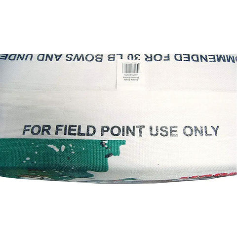 Youth Archery Bag Target for 18 Pound Practice showing field point use only on side view, fabric detail visible