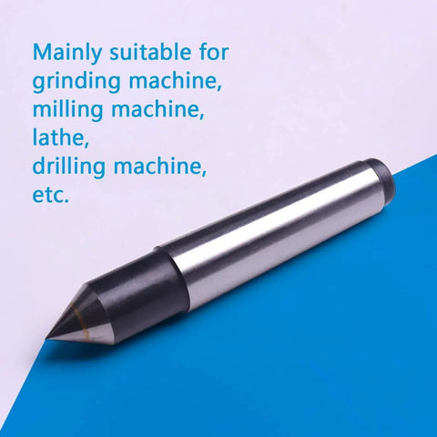 60 Degree Carbide Tip Dead Center For Lathes, 100mm Length, Heavy Duty Beefy 45 Steel Handle, Ultra Hard HRC85 Tip, HRC40-45 Handle, Precision Dead Center Milling Lathe Tool, Durable Hard Alloy Build, Low Runout Under 0.02