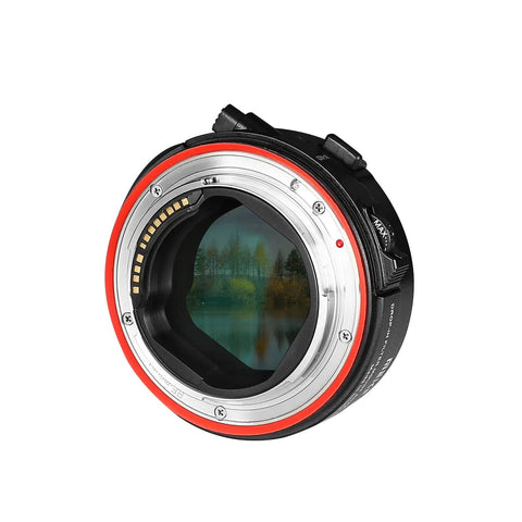 EF To EOS R Drop In Variable ND Filter Adapter With Auto Focus And UV Filter 1.5 To 9 Stop ND Range Supports Canon EF EFS Lenses On EOS R Series Cameras Including R5 R6 RP R7 R10 And C70 with visible adapter ring and ND filter