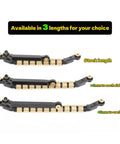 Copper Sleeve Bearing Steering Link For SCX24 And AX24, Adds 4mm Axles Each Side, Brass Ends For Heavier Front, Improves Steering Angles And Durability For RC Car Upgrade, shown in 3 lengths