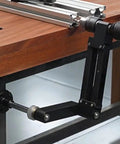 Beefy Tapping Cantilever Bracket For CNC Aluminum Alloy Machines with 130mm Stroke attached to a workbench