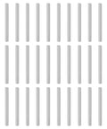50 Pack M3 Dowel Pins 3mm By 40mm 304 Stainless Steel Cylindrical Shelf Support Pegs displayed vertically in five rows