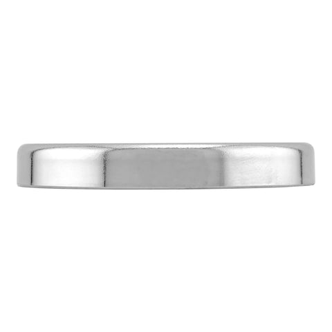 Side view of Ceramic Round Base Magnets Pack With Serious Hold, Heavy Duty 95 Lb Pull Each, Nickel Plated, 2 Pack for Home, Workshop Use
