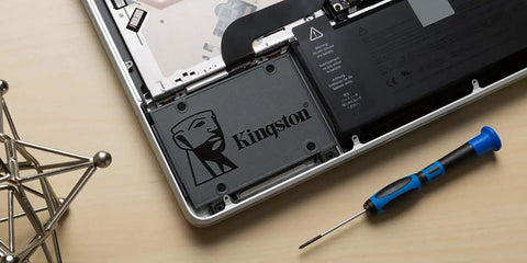 240GB A400 SATA III 2.5 Inch Internal SSD Upgrade for PC and Laptop - Faster Boot Times, Snappier File Load, More Reliable Performance, Ideal HDD Replacement installed in a laptop