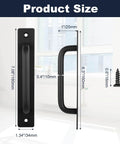 Two Pack Sliding Barn Door Handle With Plate, 7 Inch Aluminum Alloy Door Pull For Cabinet, Drawer, Gate, And Closet