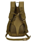 Rear view of Lightweight Hiking Daypack With Tear Resistant Waterproof Nylon, Adjustable Chest Strap, side pockets visible