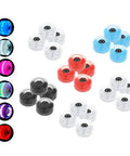 Quad Roller Skate Wheels 4 Pack With Light Up RGB Bearings For Double Row Skating Urethane Wheels With Shock Absorption