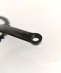 Close-up of Ride Ready Single Speed Bicycle Crankset 36T 170mm Steel Chainring Arm Square Taper For Fixed Gear Bikes