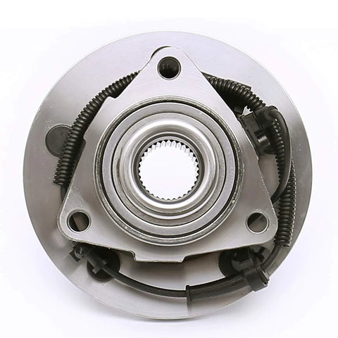 Front Wheel Bearing Hub Assembly For 2006-2008 Dodge Ram 1500 4 Wheel ABS 5 Lug Crew Cab And Standard Cab Front Left And Right Pair Set Of 2 OE Quality Ready To Roll, close-up view