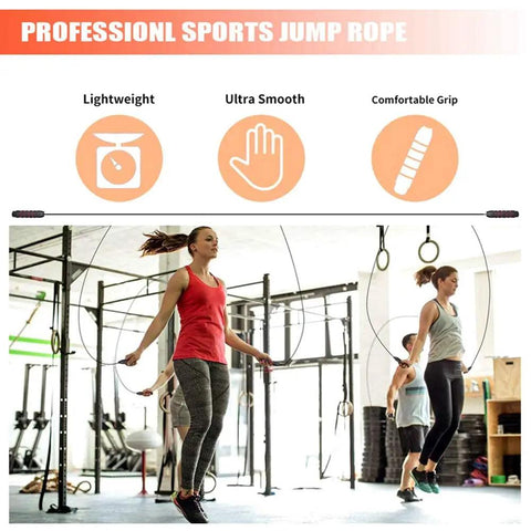 Calorie-Burning Jump Rope For Women, Men, And Kids With Adjustable Length And Ball Bearings For Smooth, Fast Cardio Workouts