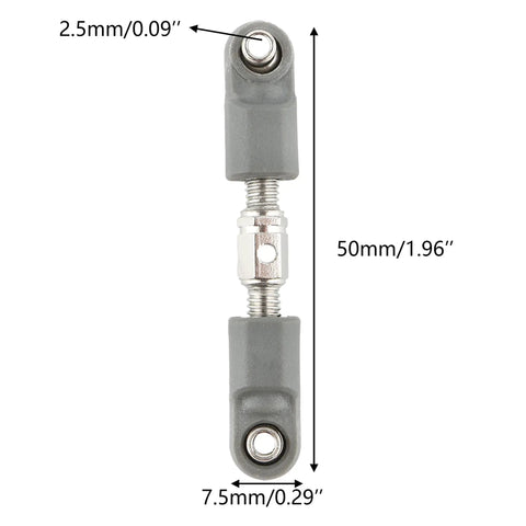 RC Car Adjustable Pull Rod Linkages Arm Tie Rod Kit For 1 To 14 Scale H14BM 14210 14209 JC14EP HP141 HP141S And Other 1 To 14 RC Cars Trucks Buggies Must Have Replacement Parts, 50mm linkage