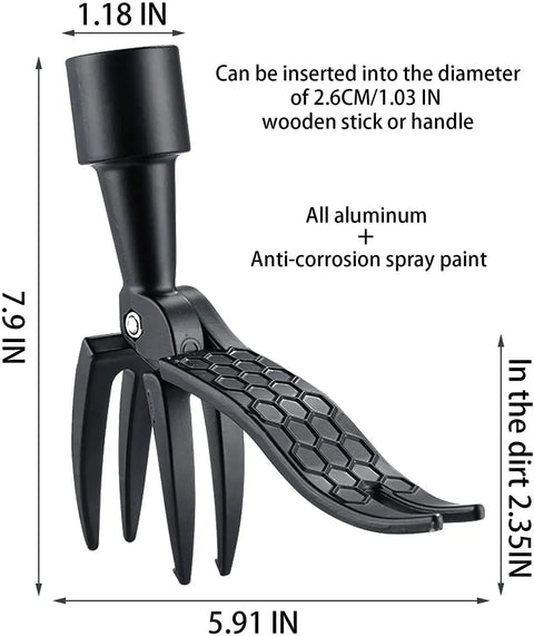Stand Up Weed Puller Replacement Head With 4 Claw Steel For Yard And Garden Heavy Duty Weeding Tool Easy To Install No Handle Required Effortless Root Uprooting And Fast Weed Removal