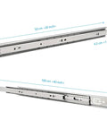 Heavy Duty 20 Inch Drawer Slides With Side Mounted Ball Bearing Runners Full Extension Three Section Glides 200 Lb Capacity