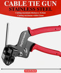 Beefy Metal Zip Tie Gun Kit With 100 Stainless Steel Zip Ties 11.8 Inch Long Fastening And Cutting Tool For Chain Link Fences