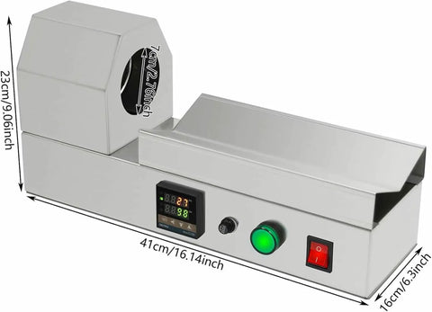 Compact Electric Heat Shrinking Machine For Pvc Bottle Sleeves And Wine Caps, digital display and controls, space-saving design.