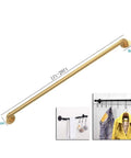Industrial Pipe Stair Handrail Kit Golden Wall Mounted Railing System, 1-20ft long, 8cm diameter, for home stairs or lofts.