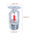 6 Pack Heavy Duty Fire Sprinkler Heads Pendent 3/4 Inch NPT Copper Chrome Finish bulb with red glass for activation