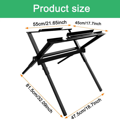 Built Tough Adjustable Folding Workbench Stand For Table And Miter Saws DW7451 Compatible dimensions 55cm x 45cm x 81.5cm steel frame