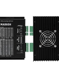 MA860H 200KHz Stepper Motor Driver Microstep Controller viewed from front with cooling fan and connection ports visible