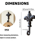 Top Shelf Single Piece Heavy Duty Cast Iron Wall Hook With Screws Vintage Coat Hanger Organizer For Scarves Bags Towels Keys Cap Rustproof Badass Home Decor Accessory dimensions on wall with hat