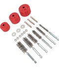 Power Drill Copper Pipe Cleaner Kit For Half Inch, Three Quarter Inch, And One Inch Tubes Cleaning Brush Set components