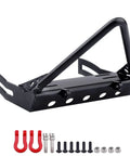 Heavy Duty Metal Front Bumper With Winch Mount Shackles And Tow Hook For Axial SCX10 SCX10 II III And Redcat Gen7 Gen 8 Upgrades Type B Black