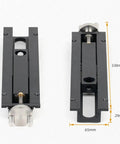 Hella Adjustable Aluminum Tail Vise Delivers Badass Woodworking Clamping Grip With No Sweat Bench Mount Setup, showing dimensions 330mm x 65mm x 29mm.