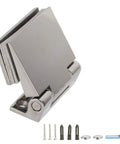 Heavy Duty 304 Stainless Steel Glass Door Hinge Built Tough With Ball Bearings For Smooth Swinging 8 To 12 Mm Tempered Glass Bathroom Hardware.