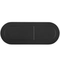 Black Toilet Hardware Kit With Customizable Seat Hardware And Push Buttons, sleek oval matte black push buttons visible