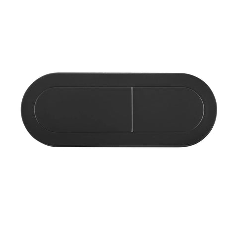 Black Toilet Hardware Kit With Customizable Seat Hardware And Push Buttons, sleek oval matte black push buttons visible