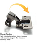 4 Pack Soft Close Cabinet Hinges For Kitchen And RV Concealed Self Closing Hidden Hinges Adjustable 3 Way Overlay