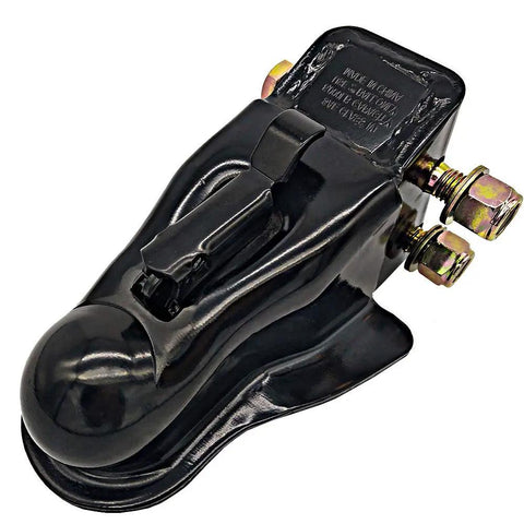 2 Inch Adjustable Channel Mount Trailer Coupler With Beefed Up 8000 Lbs Capacity Heavy Duty Wedge Latch Ball Coupler Black E Coat Finish