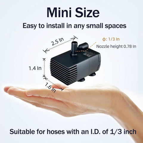 Plug And Play Compact Sump Pump With Water Sensor For Condensate Removal, 5 Ft Lift, 55 GPH, mini size on hand