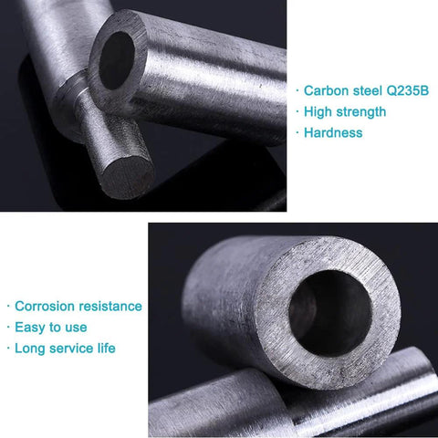 Close-up of 4 pcs weldable steel barrel hinges; 4⅛ x 1 in, 1/2 in pin, heavy-duty hinges for metal doors.