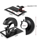 Badass Adjustable Angle Grinder Guard Built Tough As Nails With Rust Proof Steel Deflector Easy Twist Lock Shield Knockout Spark Cover For Serious Shop Workers measuring 13.8x9cm and 4.2cm height.