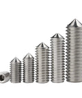 Killer Grade M3 X 12mm Cone Point Set Screws 40 Pcs Hex Socket Cap Screw Kit assorted sizes in 304 stainless steel