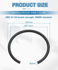 40Pcs Round Wire C Clips Set For 28mm Holes Heavy Duty Internal Snap Rings Built From 70Mn Carbon Steel Black Oxidized Finish