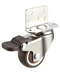 One Piece Heavy Duty Caster Wheel 20 Kg Silent Swivel With Brake For Moving Furniture Chairs Beds Cabinets 2 Inch Stem