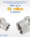 Stainless Steel 316 Female Reducing Coupling Quarter Inch by Eighth Inch NPT Pipe Fitting for Air and Water Lines Marine Grade Pack of 600