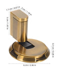 Heavy Duty Windproof Mechanical Door Stopper With Adhesive Install Zinc Alloy Floor Gate Hardware Adjustable Height 10 To 20 Mm Holds Open For High Traffic Doors And Gates Prevents Slamming Outdoor Use brass finish